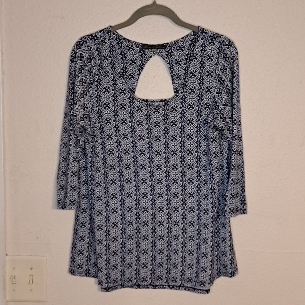 Rose & Olive Blue blouse size medium